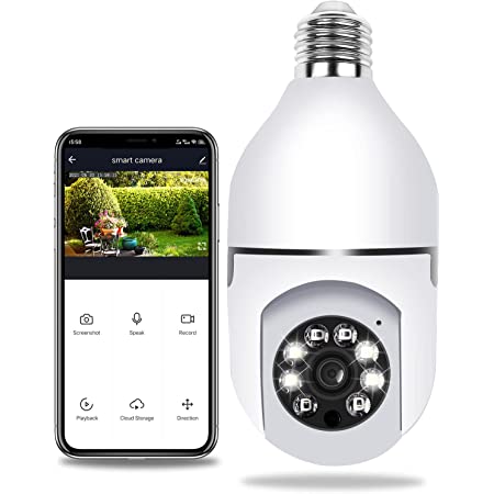 New Speed-x Bulb Camera 1080p Wifi 360 Degree Panoramic Night Vision Two-way Audio Motion Detectionnew Speed-x Bulb Camera 1080p Wifi 360 Degree Panoramic Night Vision Two-way Audio Motion Detection